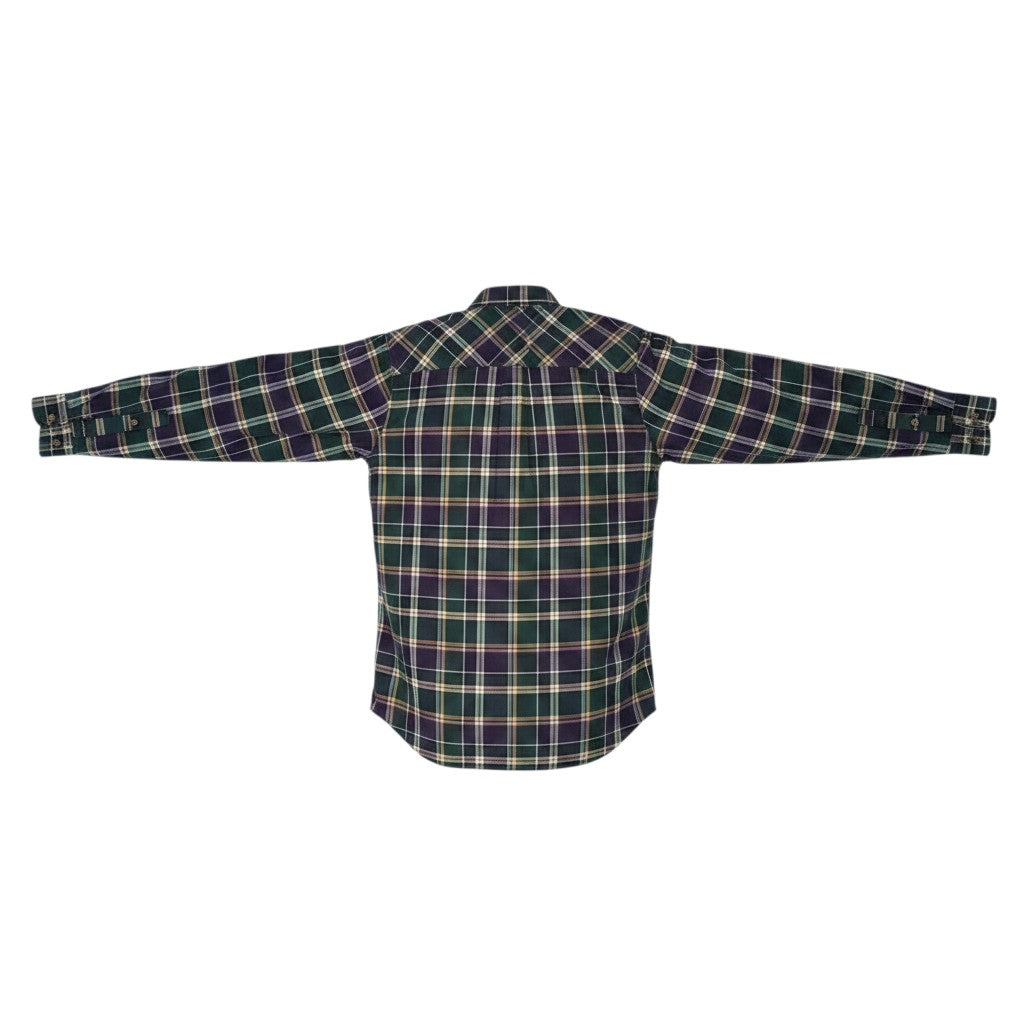 Forest Green Navy Tartan Plaid Shirt