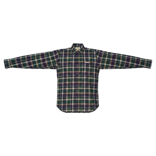 Forest Green Navy Tartan Plaid Shirt