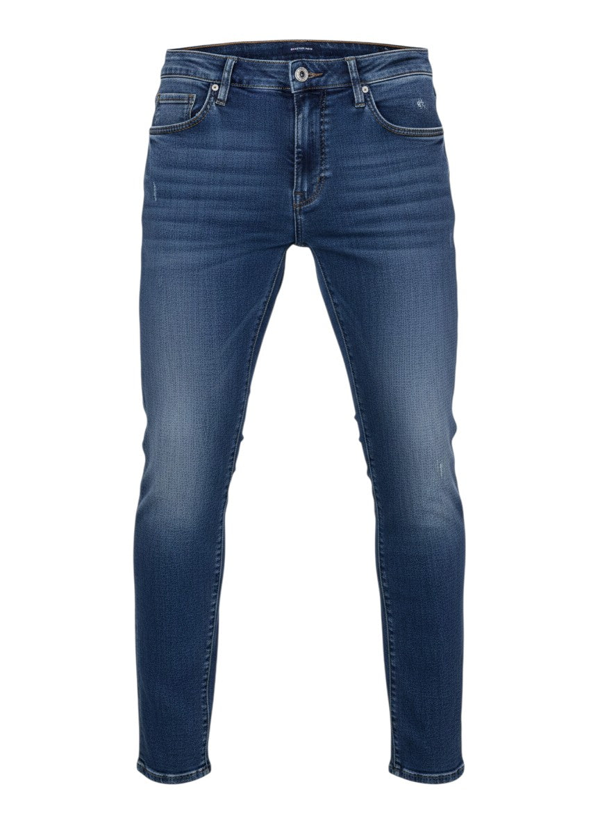 Men's Dark Blue Skinny Stretch Jeans