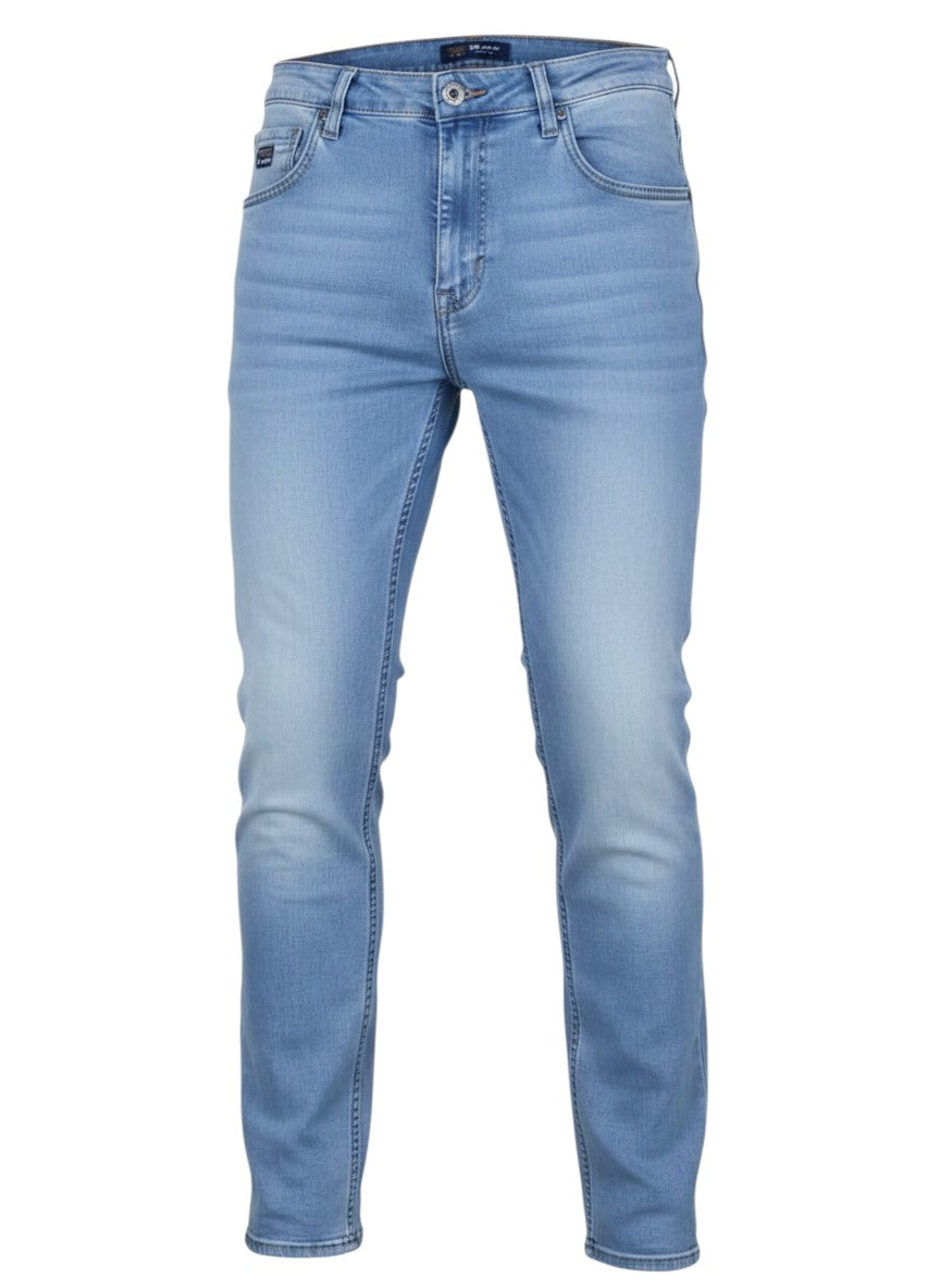 Men's Light Blue Slim Washed Jeans