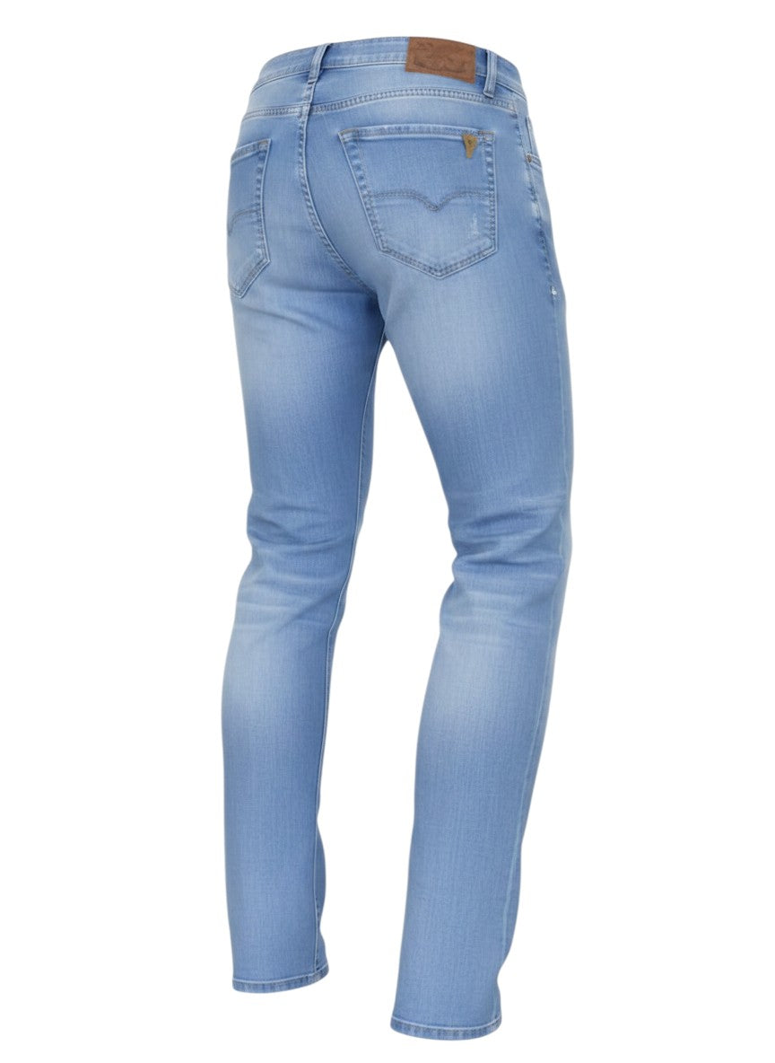 Men's Light Blue Slim Washed Jeans