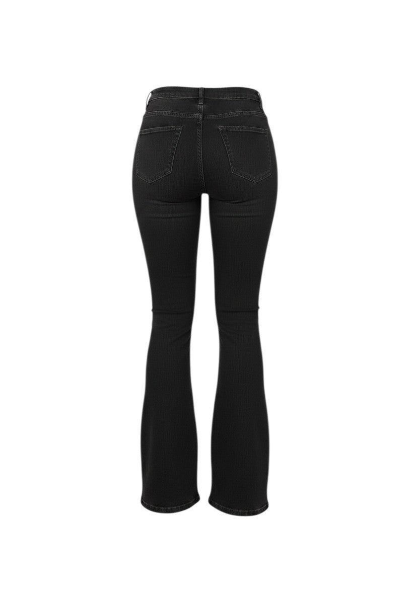Black Crossover Belt Bootcut Flare Jeans