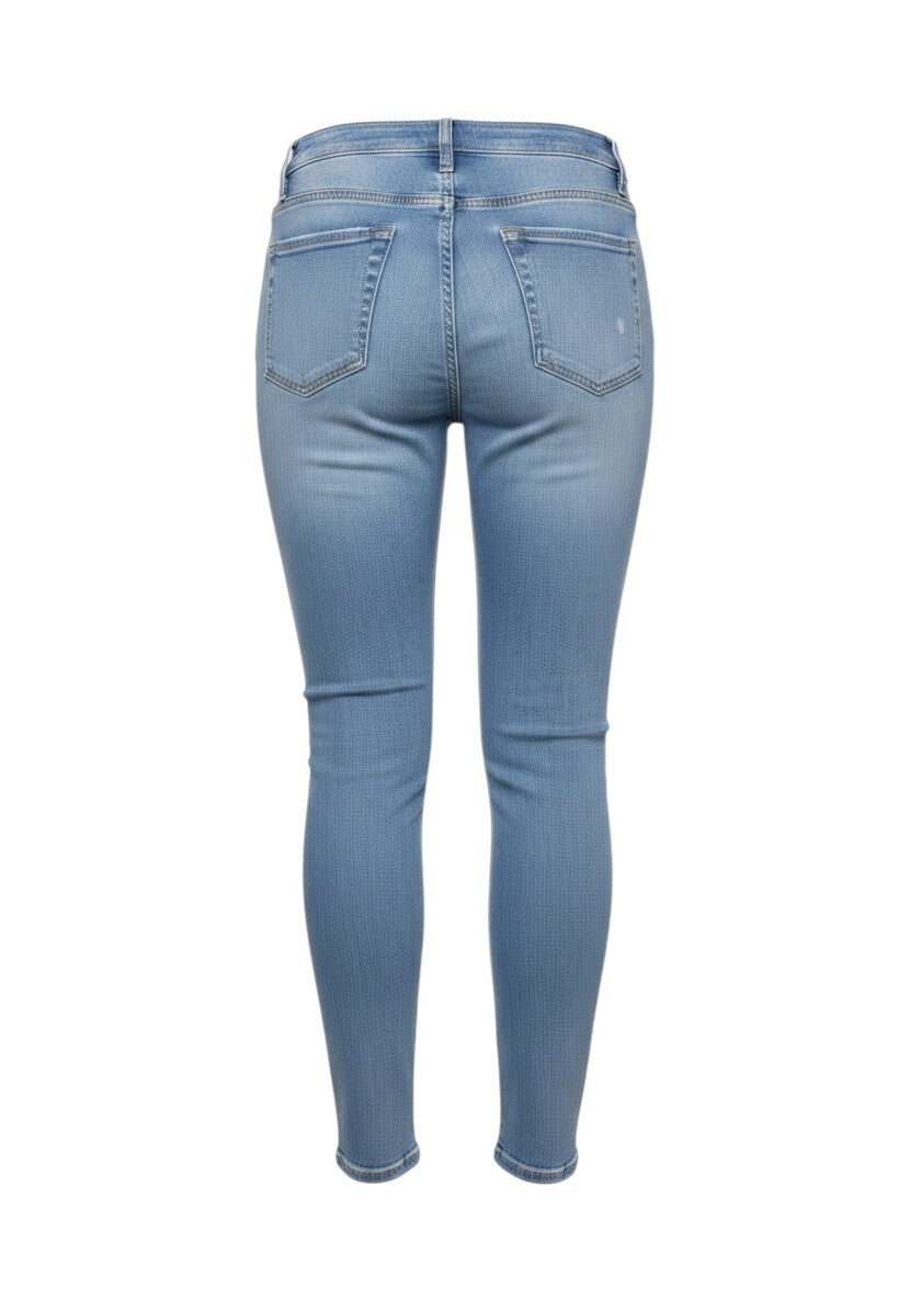 Light Blue Ankle Skinny Stretch Jeans