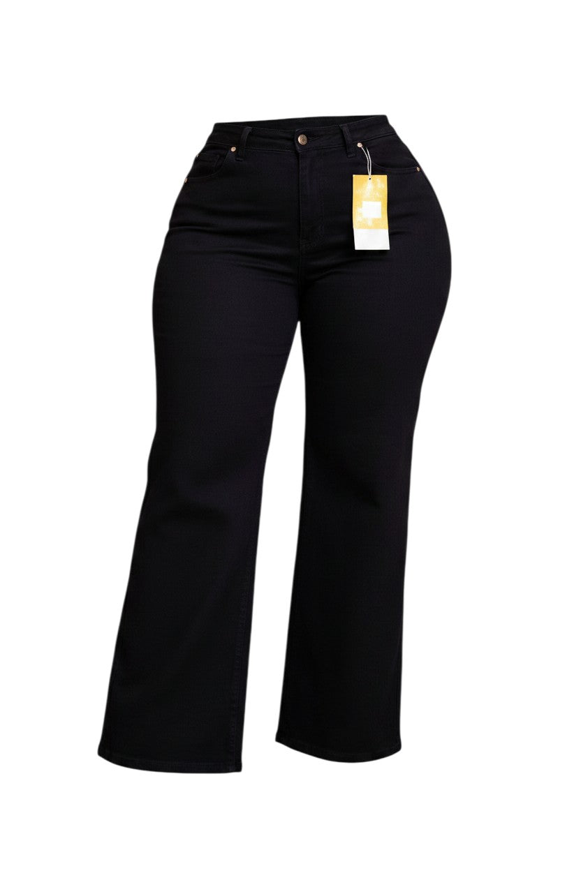 Black High-Rise Bootcut Flare Jeans