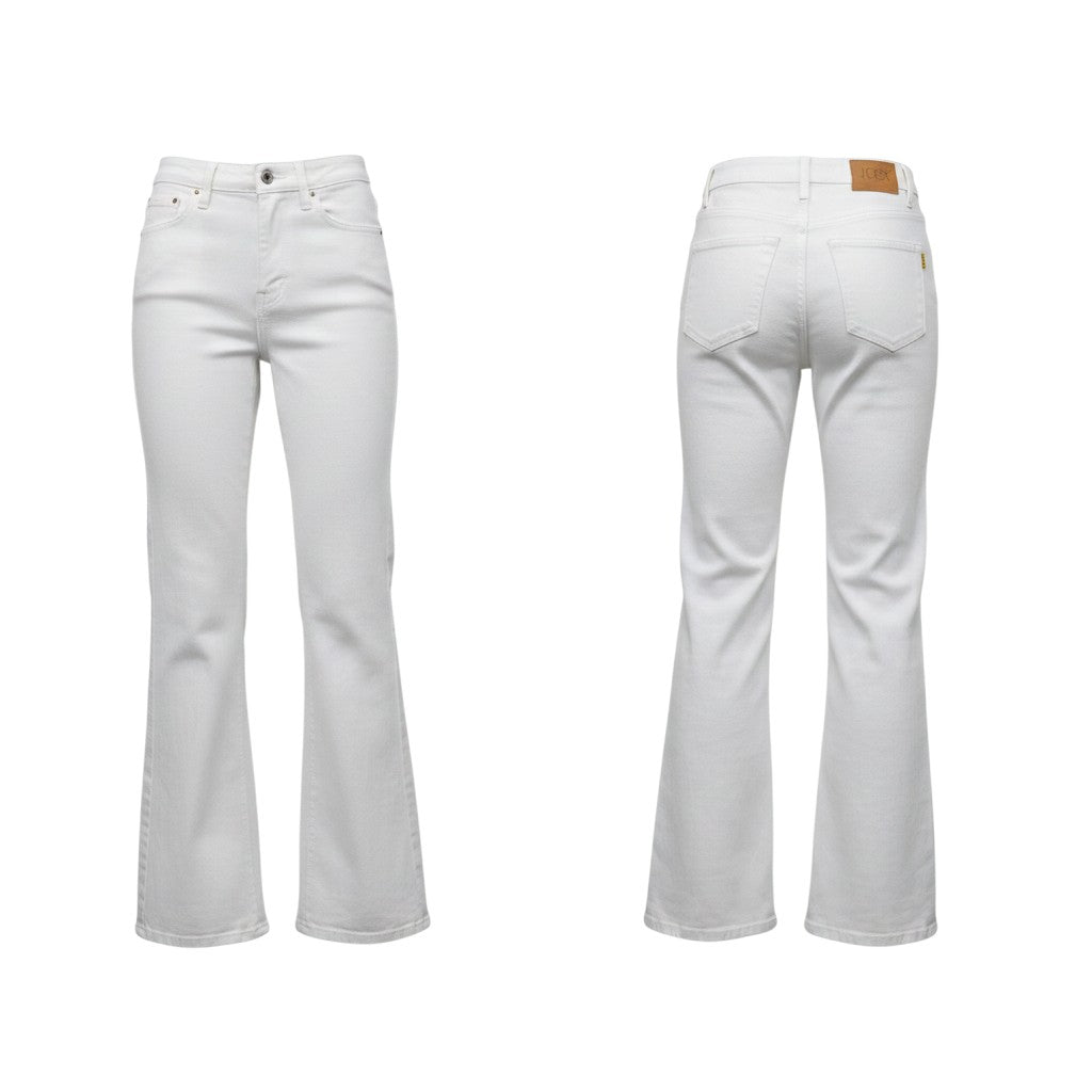 White Bootcut Flare Jeans