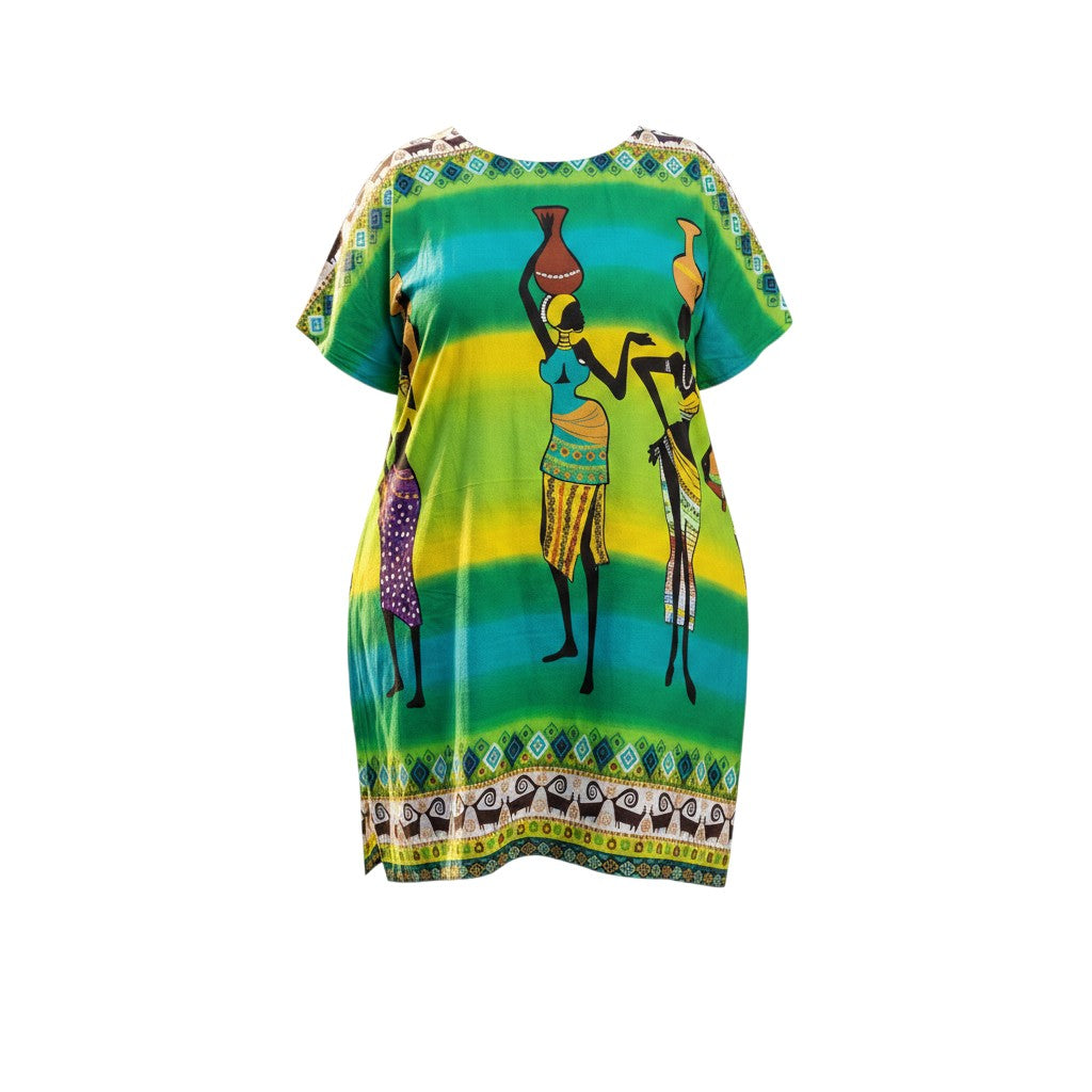African Print Tribal Dashiki Dress