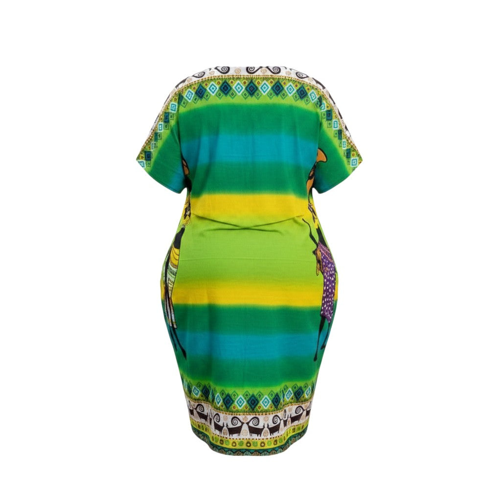 African Print Tribal Dashiki Dress