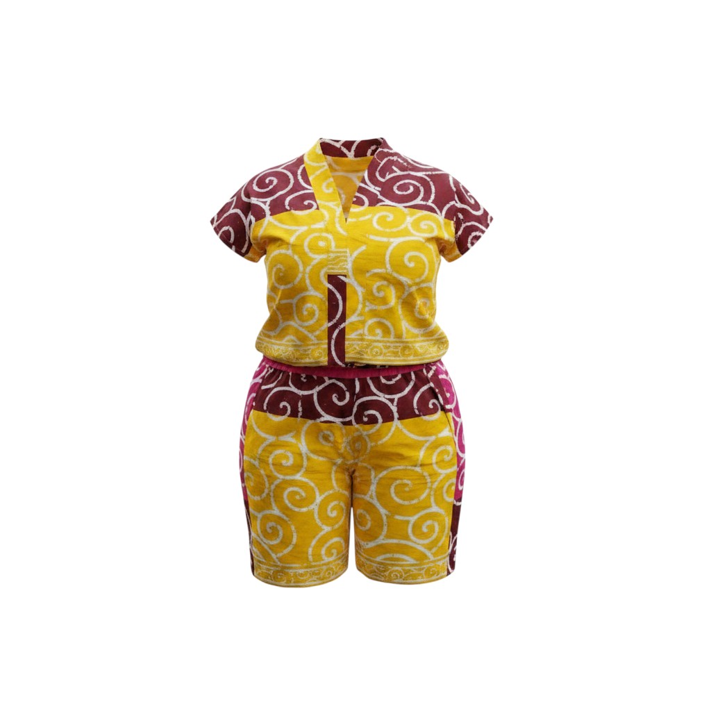 Ankara Print Two-Piece Short Set