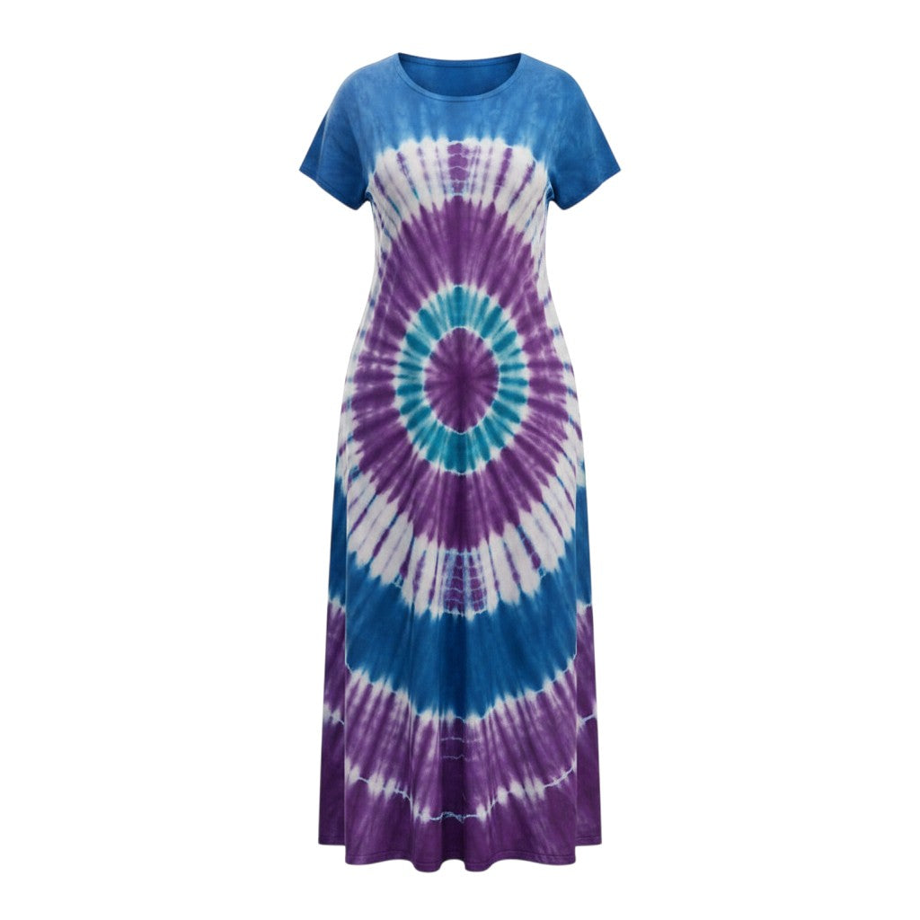 Tie-Dye Swirl Maxi Dress