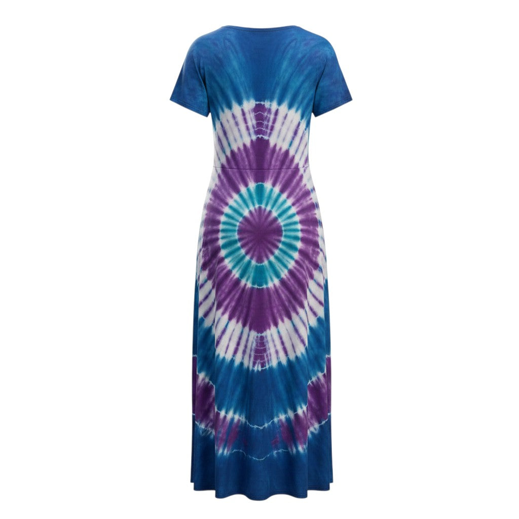 Tie-Dye Swirl Maxi Dress