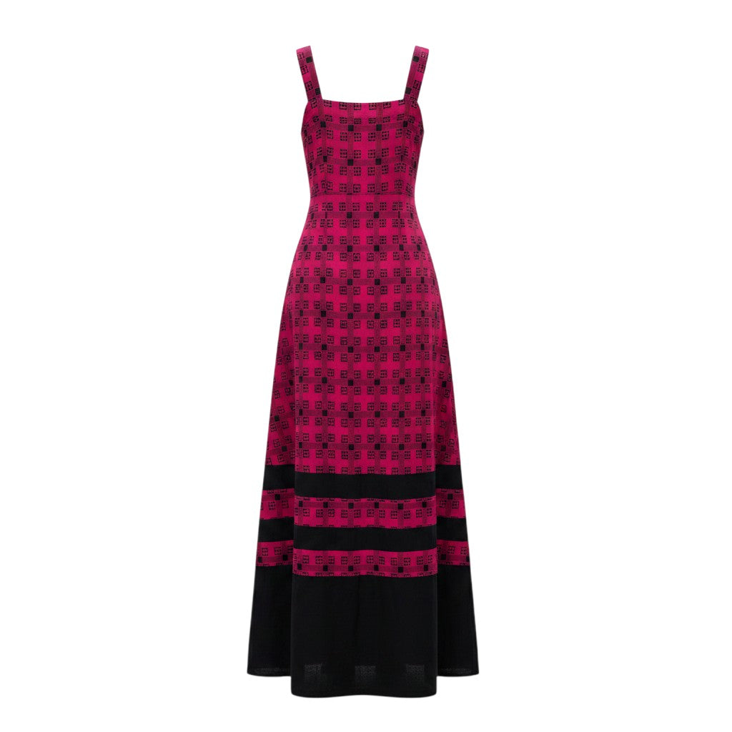 Geometric Print Maxi Dress
