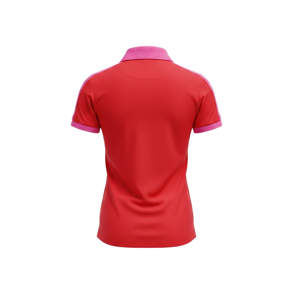 Red Bow Turtleneck Short-Sleeve Top