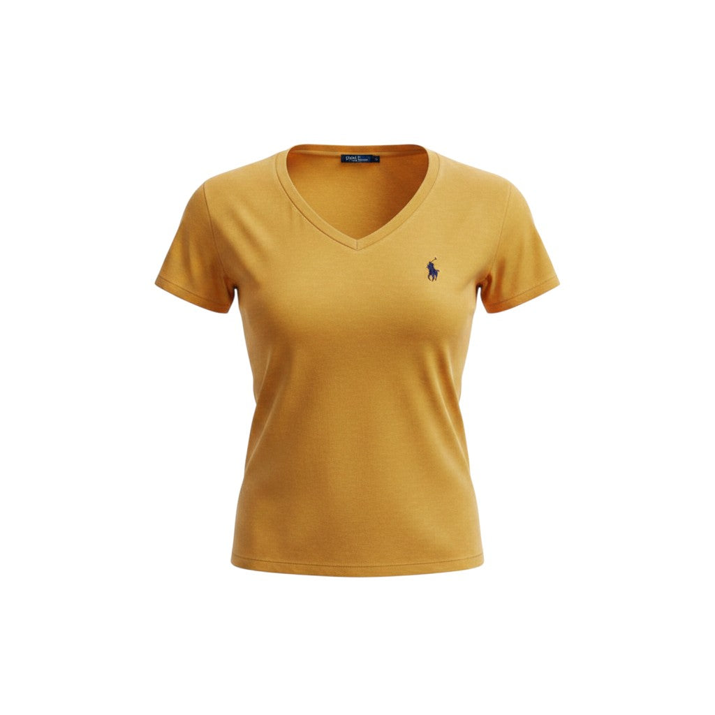 Mustard Yellow V-Neck Tee