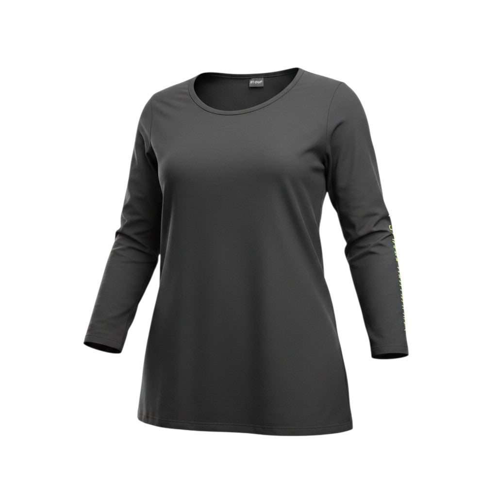 Charcoal Grey Long-Sleeve Top