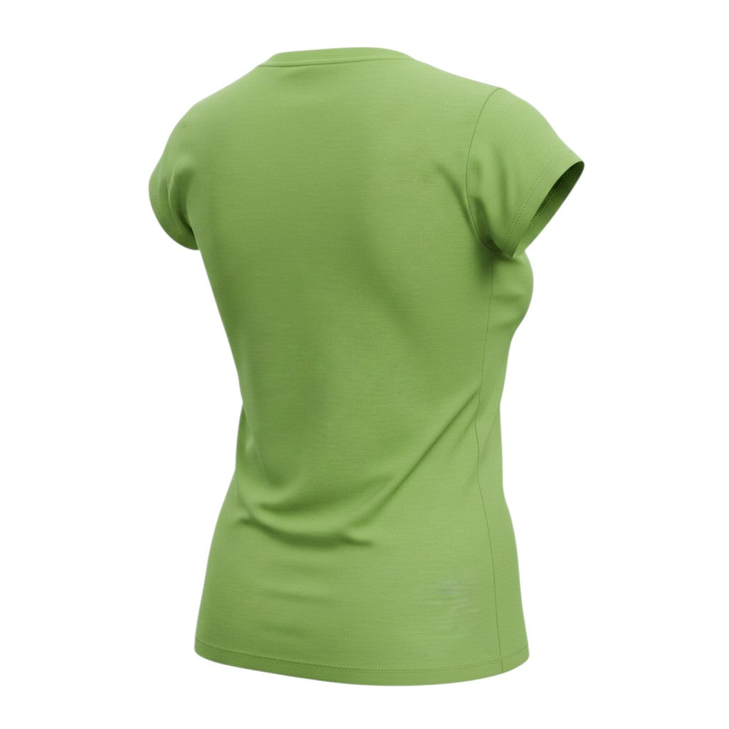 Green Fitted V-Neck Tee
