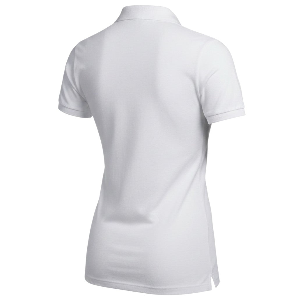 White Fitted Short-Sleeve Polo Shirt