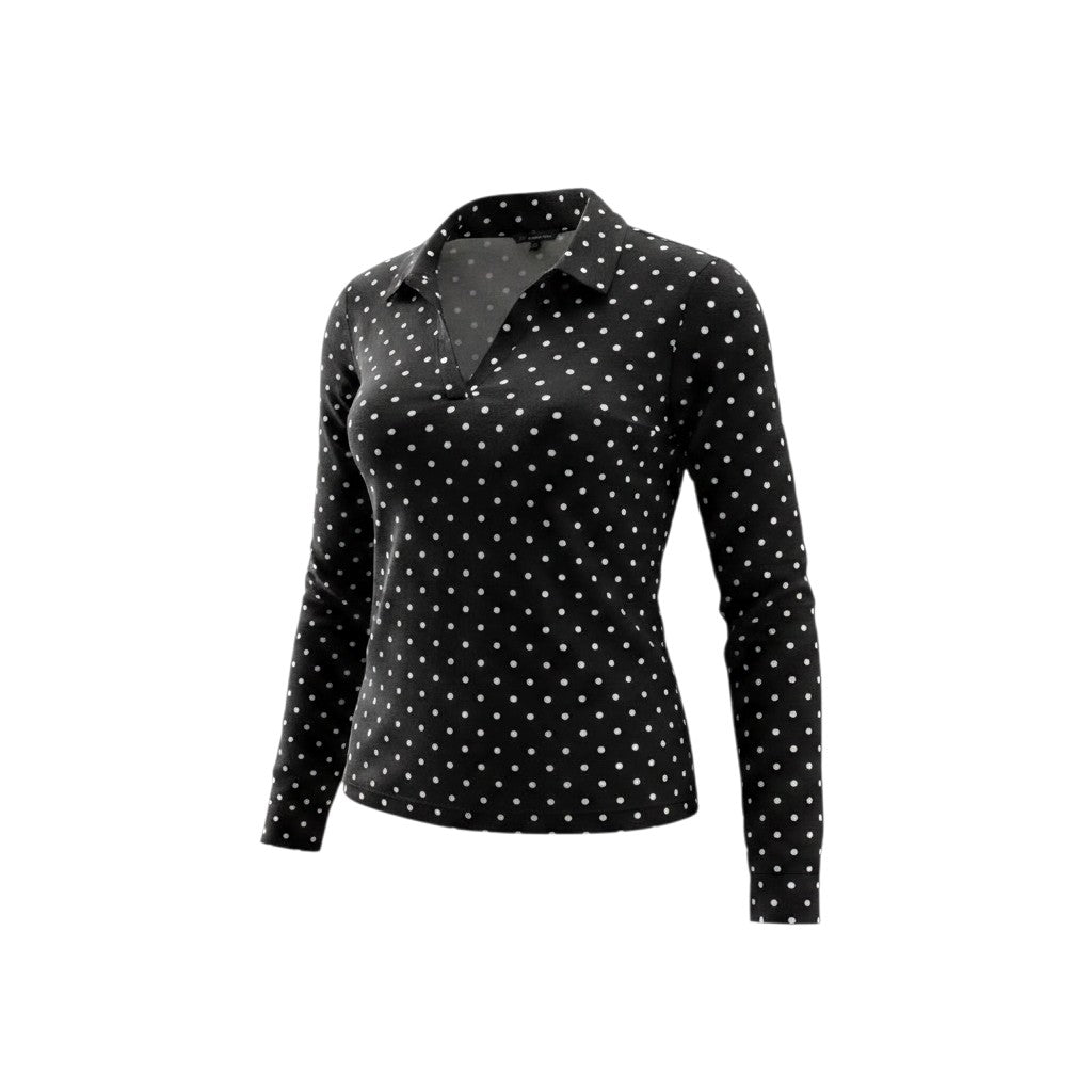 Black Polka Dot Long Sleeve Shirt