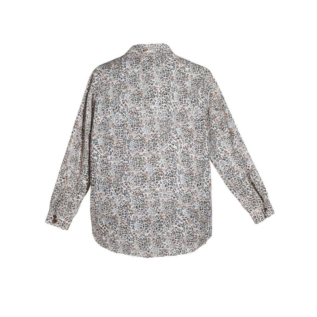 Leopard Print Long Sleeve Button Shirt