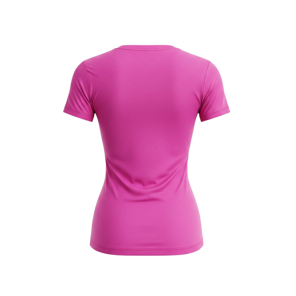 Women's Pink Fitted Crew Tee
