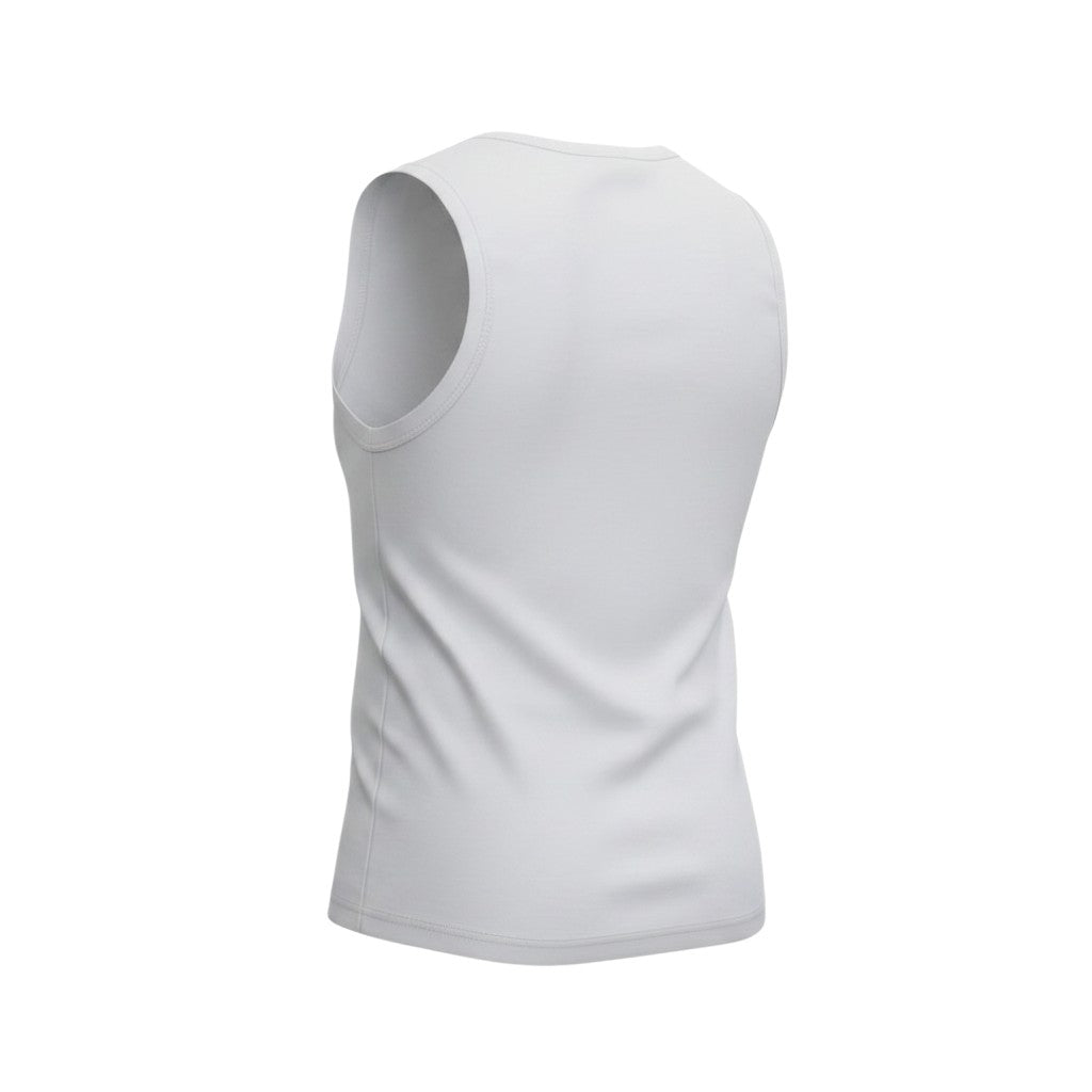 White Floral Appliqué Sleeveless Top