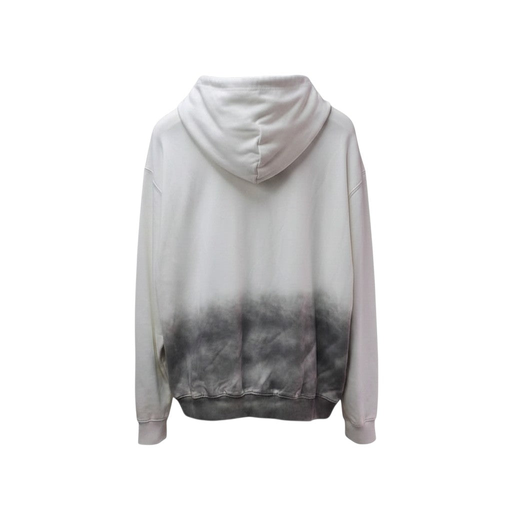 White Grey Ombre Graffiti Hoodie