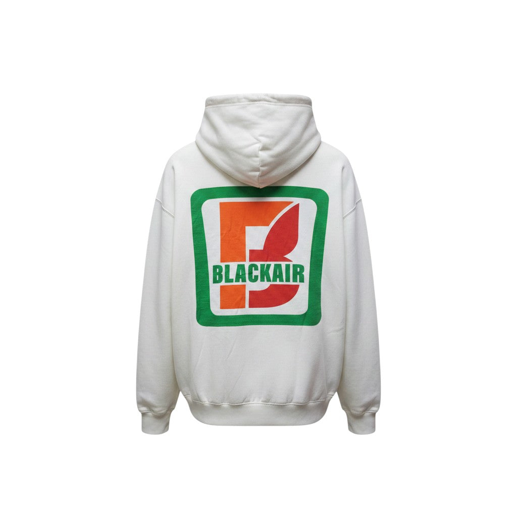 White Blackair Logo Oversized Hoodie