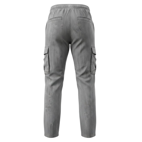 Grey Relaxed-Fit Cargo Pants