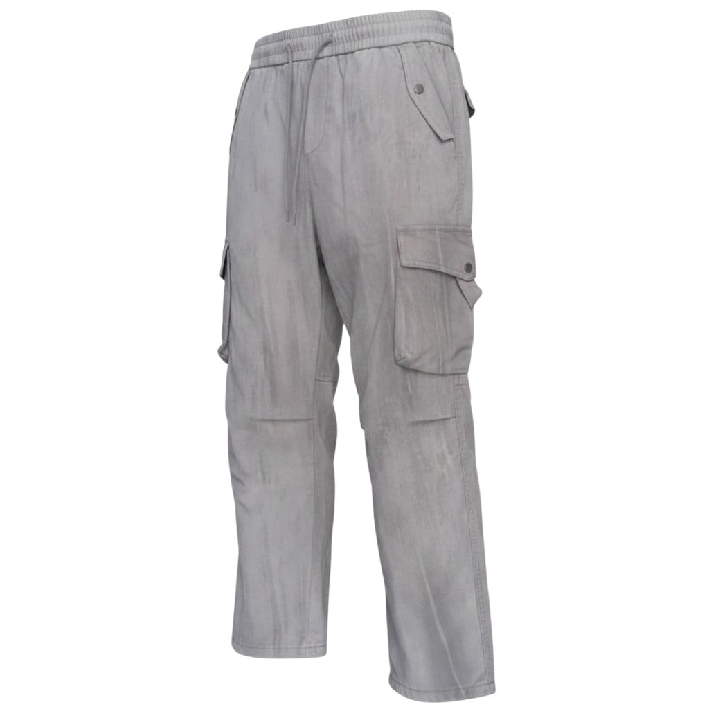 Grey Relaxed-Fit Cargo Pants