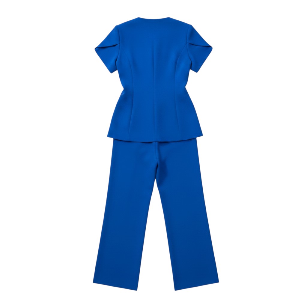 Royal Blue Peplum Blazer & Trouser Set