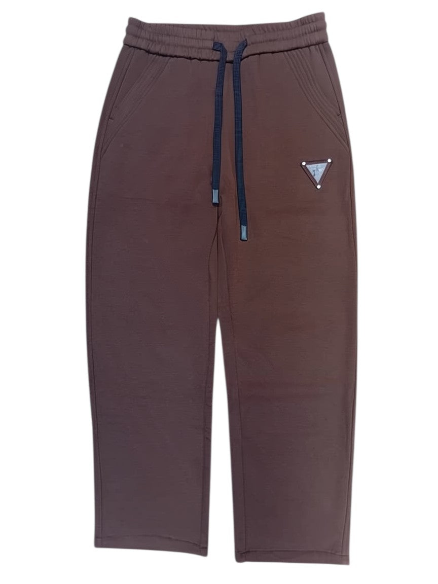 Mauve Wide-Leg Sweatpants