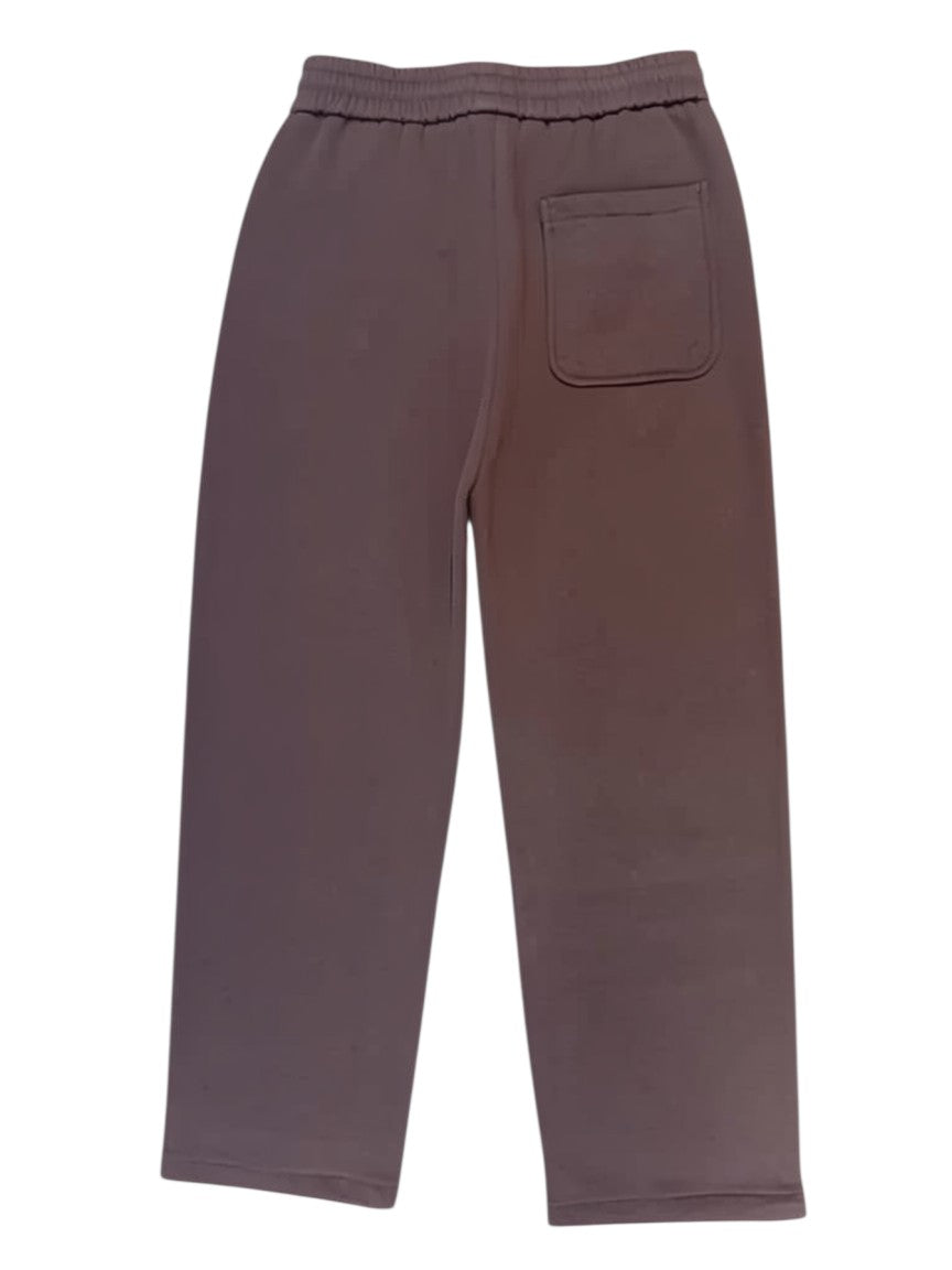 Mauve Wide-Leg Sweatpants