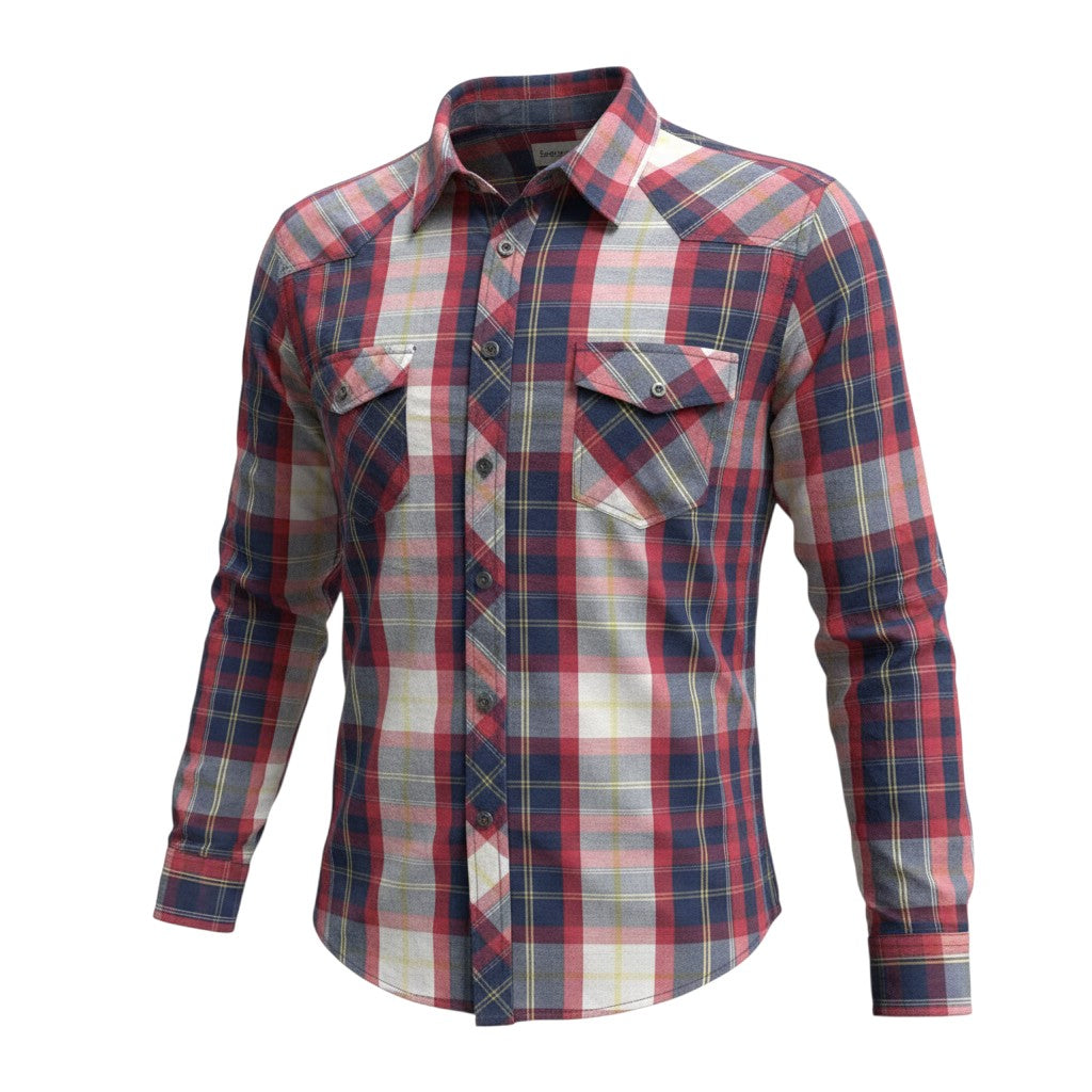 Red Plaid Long Sleeve Shirt
