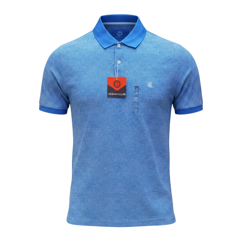 Wave Print Polo Shirt