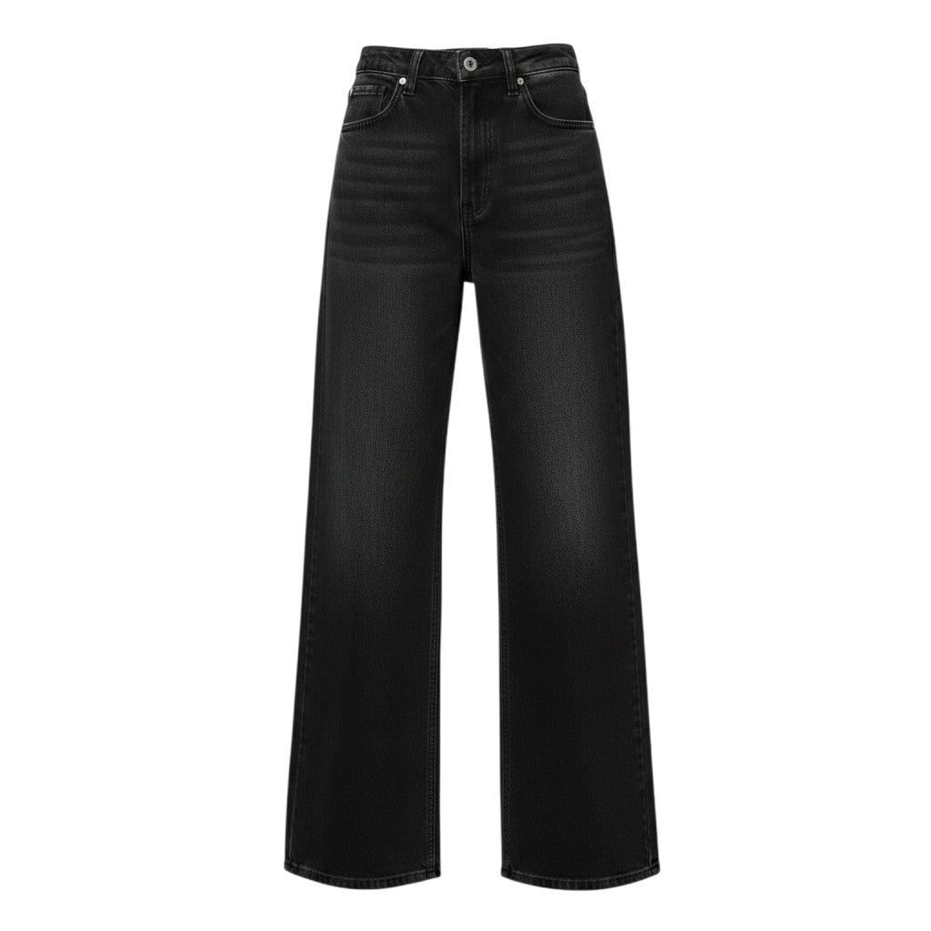 Black Wide-Leg Jeans