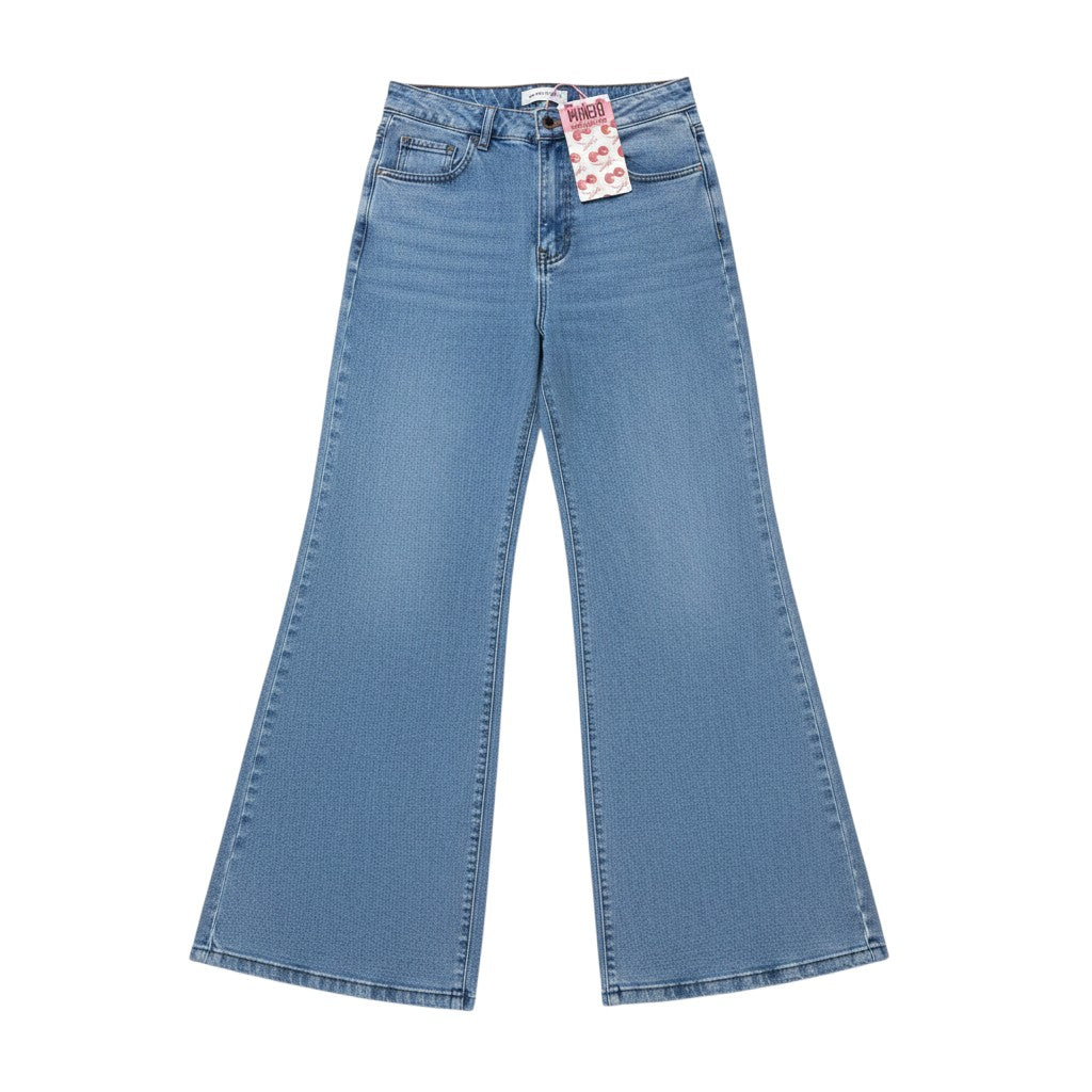 Light Blue Bell-Bottom Flare Jeans