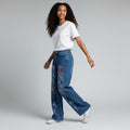 Floral Wide-Leg Jeans