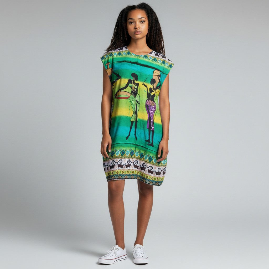 African Print Graphic Dress