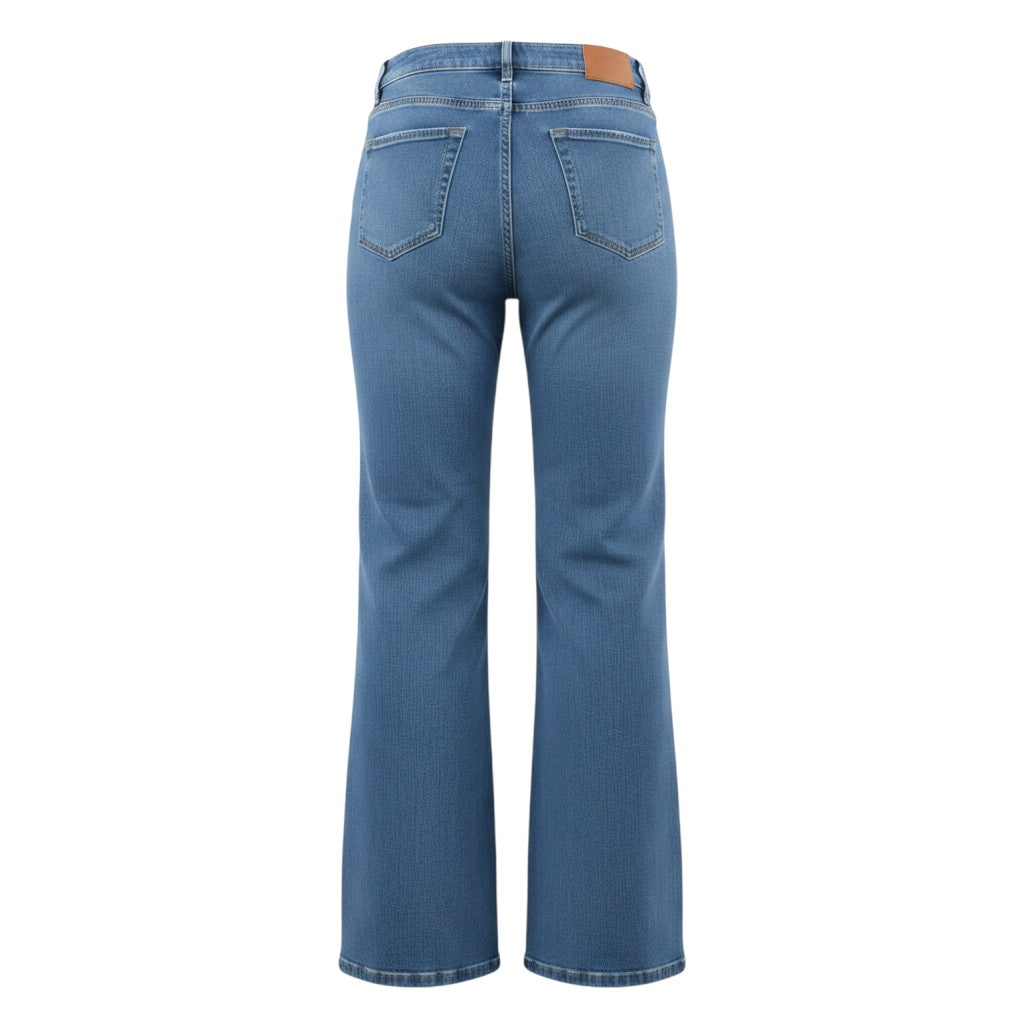 Rhinestone Star Wide-Leg Flare Jeans