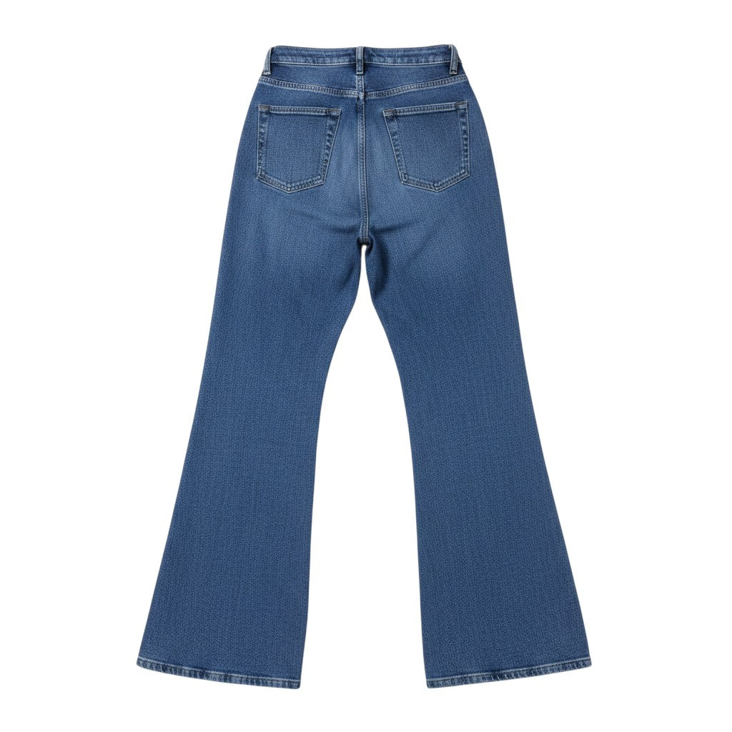 High-Waist Boyfriend Blue Denim Jeans