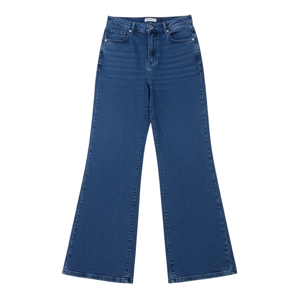 High-Waist Boyfriend Dark Blue Denim Jeans