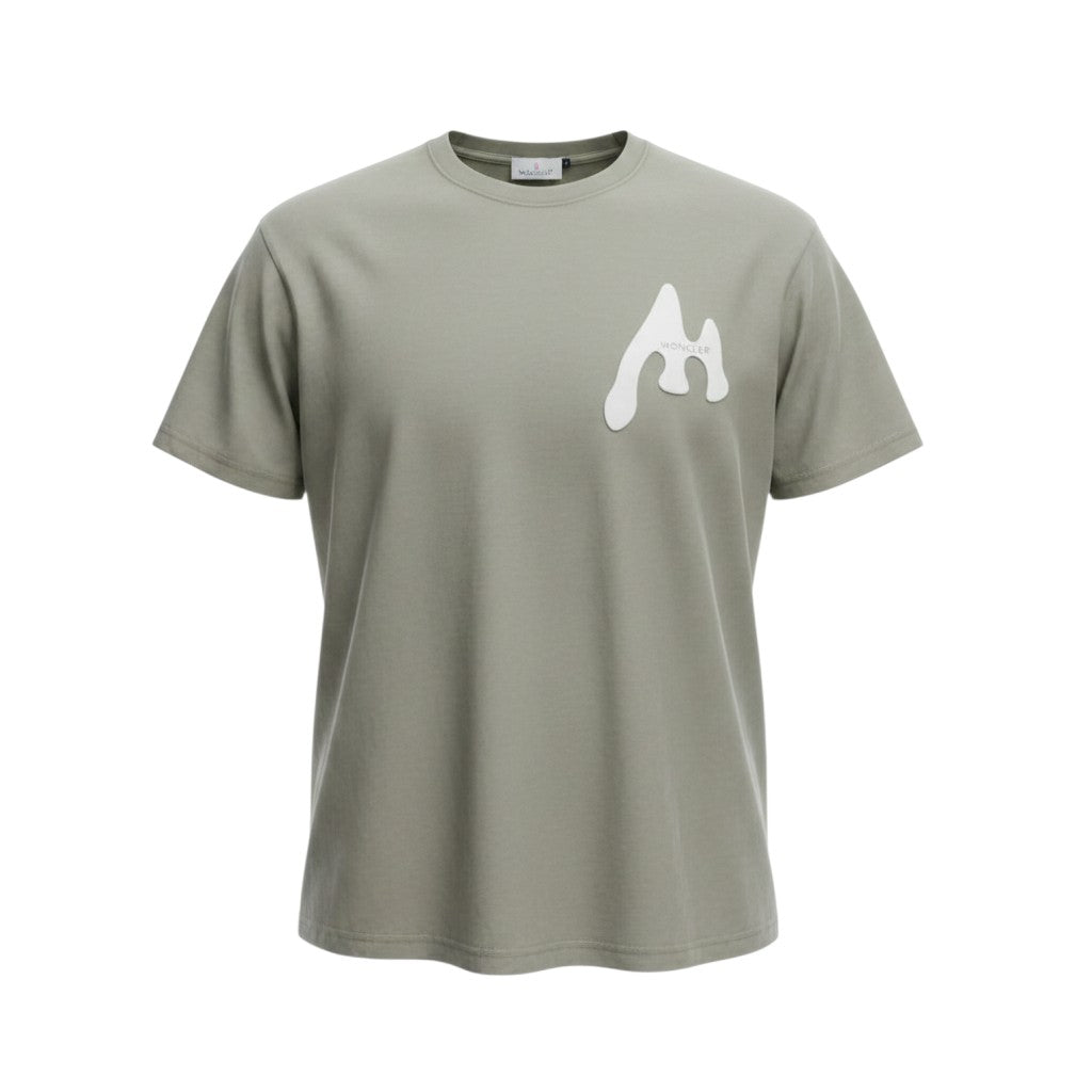 Sage Green Logo Short-Sleeved Shirt
