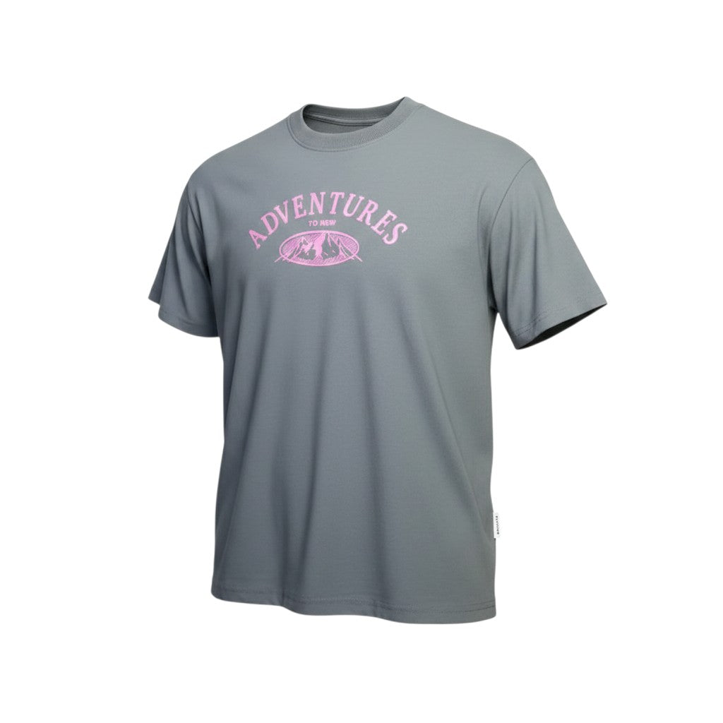 Grey Adventures Graphic Short-Sleeved Shirt