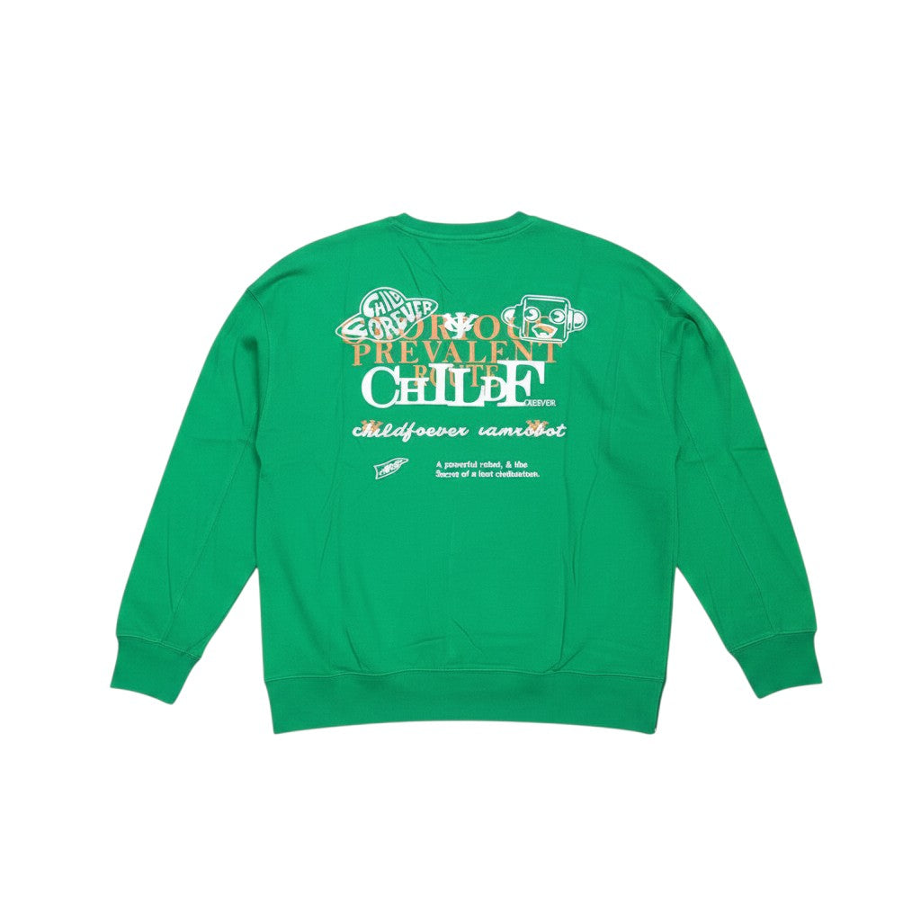 Kelly Green Child Forever Graphic Sweatshirt