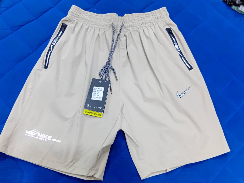 Beige Woven Running Shorts