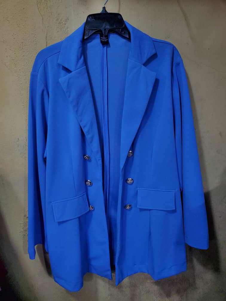 Royal Blue Double-Breasted Blazer - Original