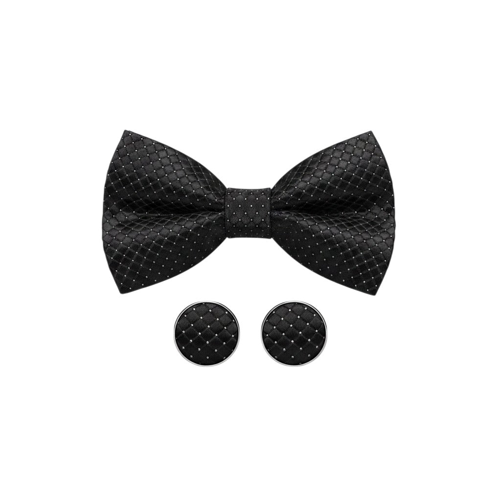Polka-Dot Bow Tie & Cufflinks Gift Set