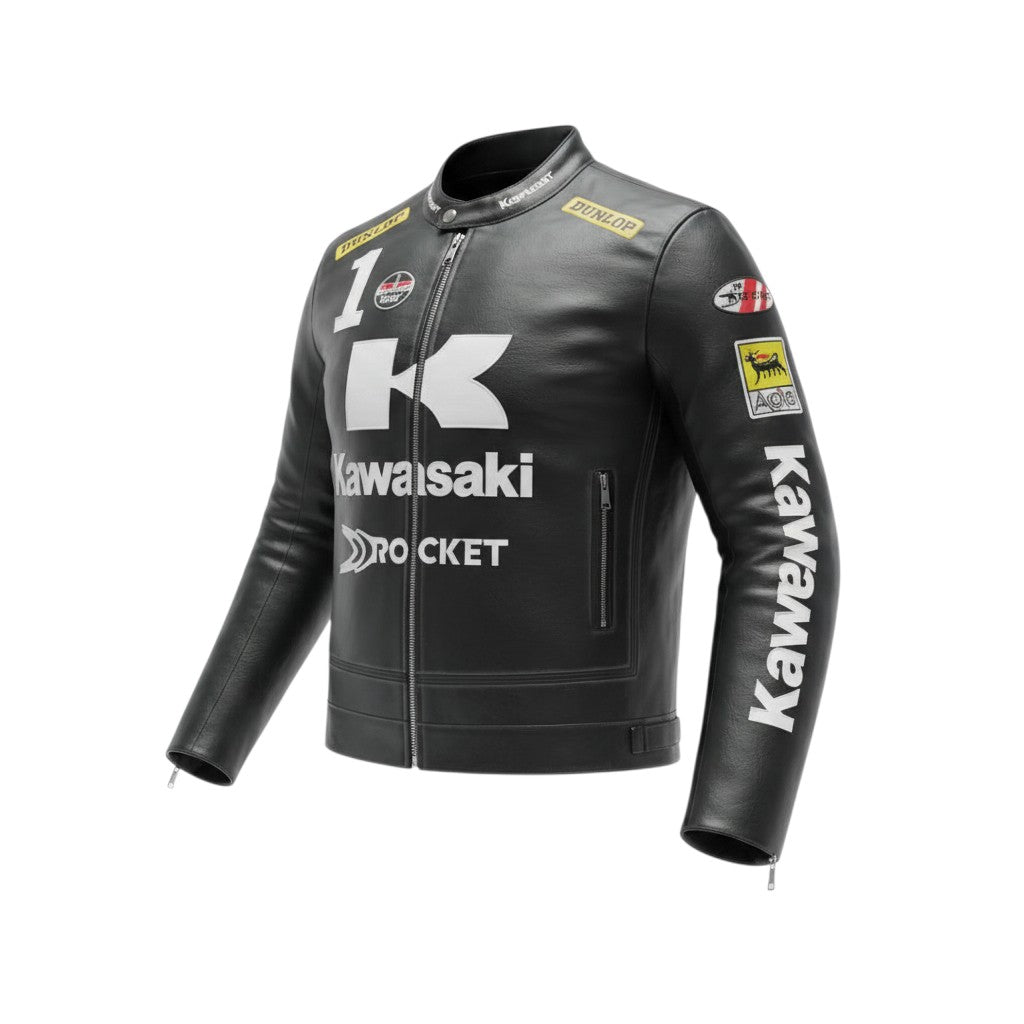 Kawasaki Rocket Moto Racing Leather Jacket
