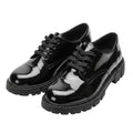 Black patent leather Oxford shoes pair product reference