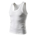 Men’s White Sleeveless Underwear Vests – 3-Pack