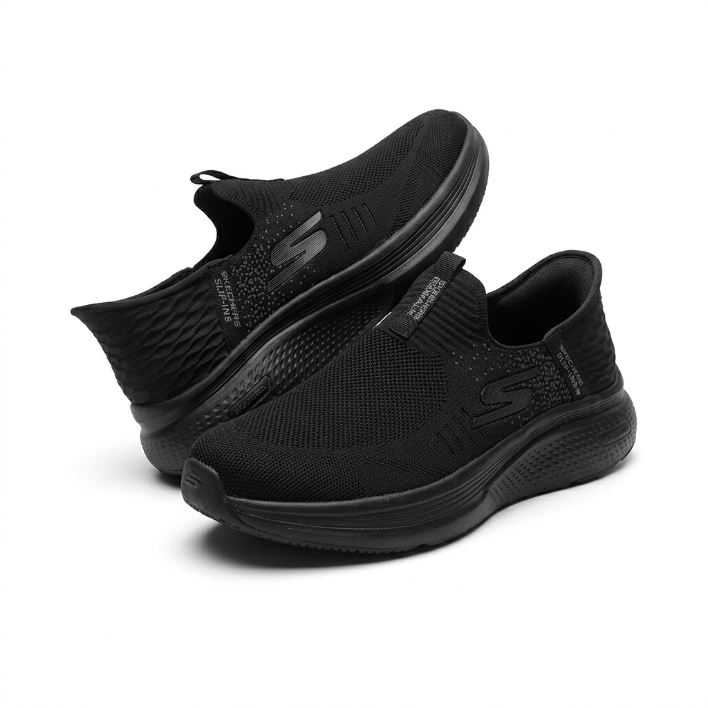 All-black slip-on sneakers catalog preview